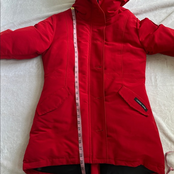 Canada Goose Women’s Goosedown Feathers Real Fur Ski Jacket Outerwear Small Red - Picture 16 of 16